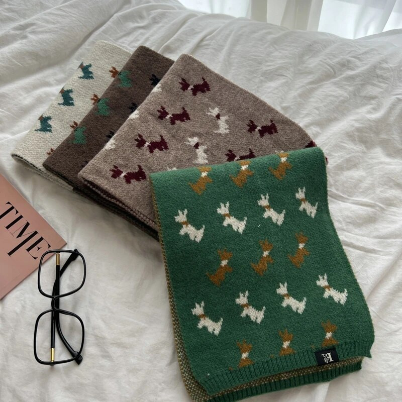 Moodne silmkoeline pikk sall naiste talvesoe loomarätik lõimedega naiste kaelaräti sall naistele