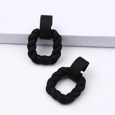 Korejske ljetne nove ruže crvene žute plave šuplje četvrtaste upečatljive viseće naušnice za žene modne djevojke Boucle oreille femme