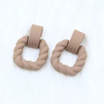 Korejske ljetne nove ruže crvene žute plave šuplje četvrtaste upečatljive viseće naušnice za žene modne djevojke Boucle oreille femme