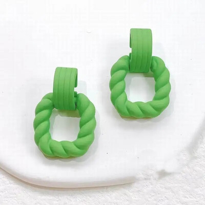 Korejske ljetne nove ruže crvene žute plave šuplje četvrtaste upečatljive viseće naušnice za žene modne djevojke Boucle oreille femme