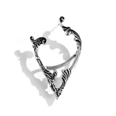 Goth Fairy Ear Cuff fülbevaló Dark Elf Ear Clip Piercing nélküli fülbevaló nőknek Punk Halloween füldugóval készült ékszerparti