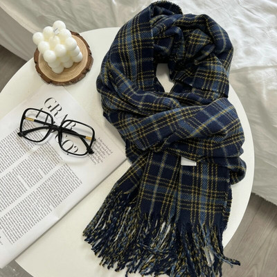 Klasični retro karirani šal Topli zimski šalovi za žene Lijepe modne ležerne marame u korejskom stilu za žene