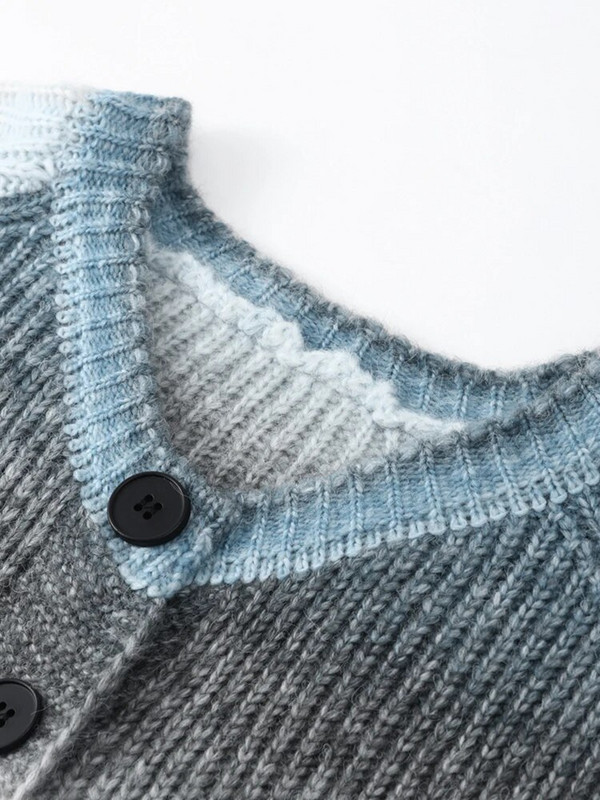 Korejas pušķu džemperis jaciņš, sieviešu Harajuku, brīvs īss džempera mētelis ar O-kaklu, 2023. gada rudens kaklasaites krāsas sieviešu, salda trikotāžas jaka