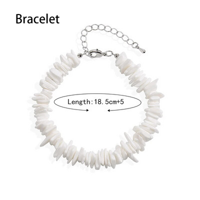 Badu Bohemia Bijela ogrlica od prirodnih školjki Nepravilan šljunak Chip Shell Choker Modni ljetni nakit za plažu Puka ogrlice Žene