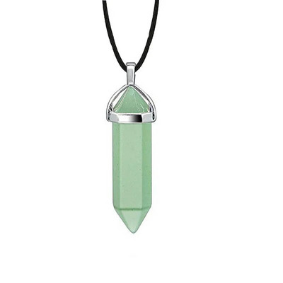 Εξαγωνική σφαίρα Ροζ Μωβ Κρύσταλλοι Κολιέ Γυναικεία Κοσμήματα Ρέικι Τσάκρα Κολιέ από φυσική πέτρα Κρεμαστό εκκρεμές χαλαζία