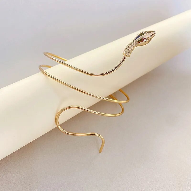 Vintažinės suvyniotos gyvatės spiralės viršutinės rankos rankogaliai tuščiaviduriai rankogalio juosta apyrankės apyrankės Vyriški papuošalai moterims Punk vakarėlių apyrankės