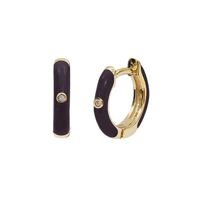 KEYOUNUO zlato srebrno ispunjeno CZ naušnice s obručima za žene Šarene emajlirane bombone Male ženske viseće naušnice Nakit Veleprodaja