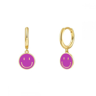 KEYOUNUO zlato srebrno ispunjeno CZ naušnice s obručima za žene Šarene emajlirane bombone Male ženske viseće naušnice Nakit Veleprodaja