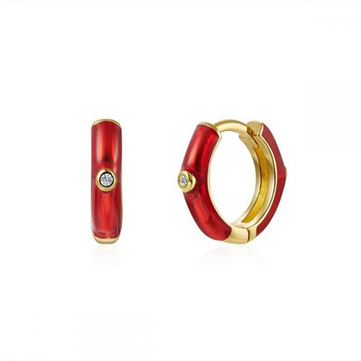 KEYOUNUO zlato srebrno ispunjeno CZ naušnice s obručima za žene Šarene emajlirane bombone Male ženske viseće naušnice Nakit Veleprodaja