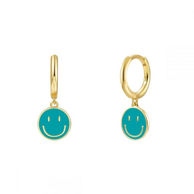 KEYOUNUO zlato srebrno ispunjeno CZ naušnice s obručima za žene Šarene emajlirane bombone Male ženske viseće naušnice Nakit Veleprodaja