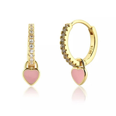 KEYOUNUO zlato srebrno ispunjeno CZ naušnice s obručima za žene Šarene emajlirane bombone Male ženske viseće naušnice Nakit Veleprodaja