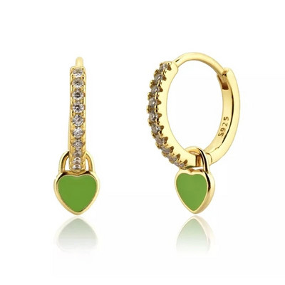 KEYOUNUO zlato srebrno ispunjeno CZ naušnice s obručima za žene Šarene emajlirane bombone Male ženske viseće naušnice Nakit Veleprodaja