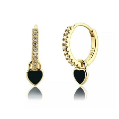 KEYOUNUO zlato srebrno ispunjeno CZ naušnice s obručima za žene Šarene emajlirane bombone Male ženske viseće naušnice Nakit Veleprodaja