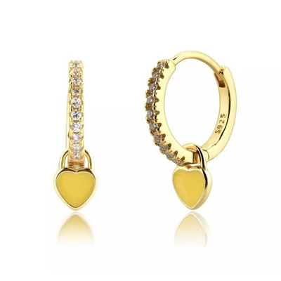 KEYOUNUO zlato srebrno ispunjeno CZ naušnice s obručima za žene Šarene emajlirane bombone Male ženske viseće naušnice Nakit Veleprodaja