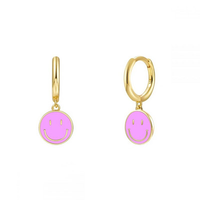 KEYOUNUO zlato srebrno ispunjeno CZ naušnice s obručima za žene Šarene emajlirane bombone Male ženske viseće naušnice Nakit Veleprodaja