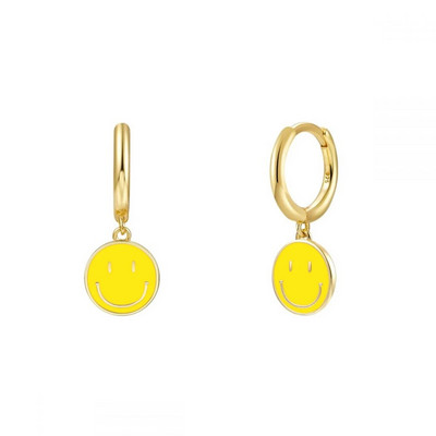 KEYOUNUO zlato srebrno ispunjeno CZ naušnice s obručima za žene Šarene emajlirane bombone Male ženske viseće naušnice Nakit Veleprodaja