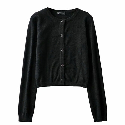 Jesen 2020. Vintage pleteni kardigani s patentnim zatvaračem Ženske majice s kapuljačom Ovratnik Rebrasti skraćeni pulover Vanjska odjeća Ležerna jakna Kaput Odjeća