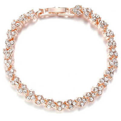 Luxus divatos strasszos cirkon berakásos villogó karkötő nőknek karkötő esküvői évfordulós ékszerek ajándék pulserák