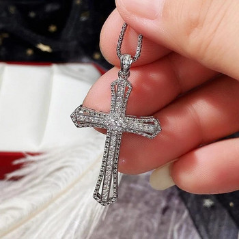 Εξαιρετικό σταυρό κολιέ μόδας ευλογία Καθολικό μενταγιόν Γυαλιστερό σταυρό Πίστη Χριστιανικό Δώρο Κολιέ Κοσμήματα