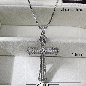Εξαιρετικό σταυρό κολιέ μόδας ευλογία Καθολικό μενταγιόν Γυαλιστερό σταυρό Πίστη Χριστιανικό Δώρο Κολιέ Κοσμήματα