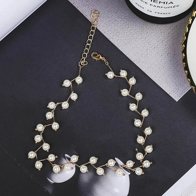 Имитация на перли Choker Fairy Женски колиета Корейска мода Перлени висулки Яка Trend Neck Бижута Парти Декорация на врата
