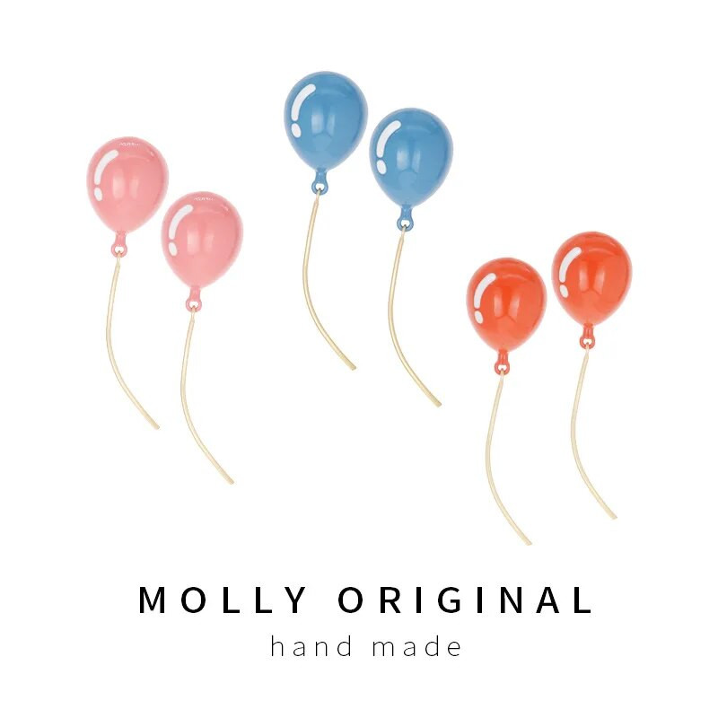 Djevojčica, ružičaste, slatke naušnice s balonom, smiješne duge naušnice, modne pretjerane kuglaste naušnice za žene, korejske modne naušnice