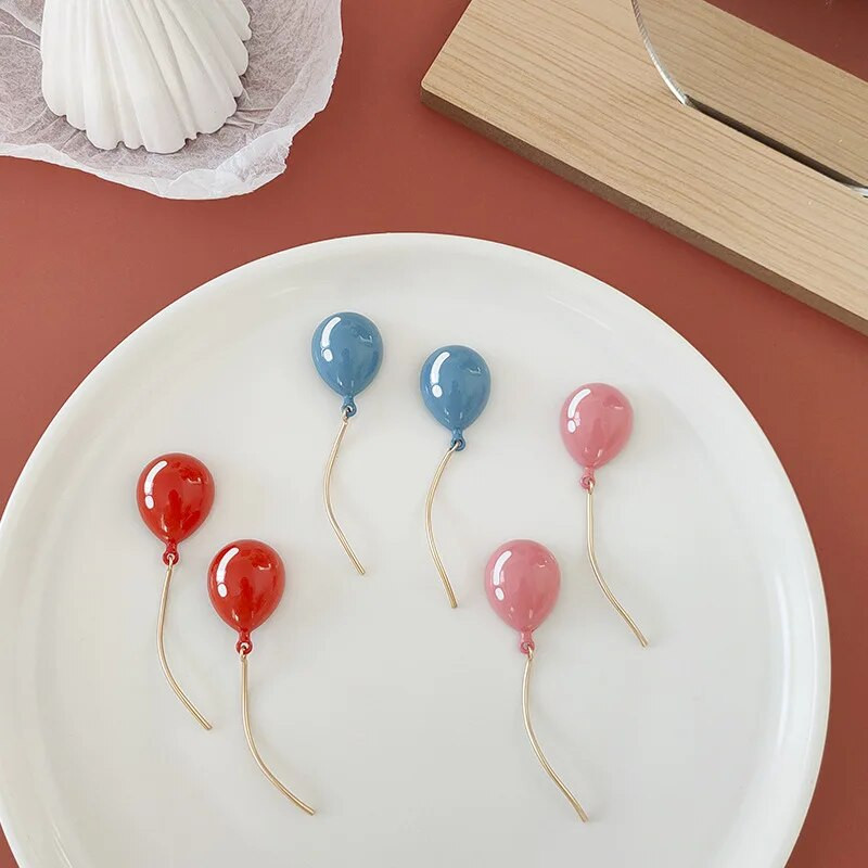 Djevojčica, ružičaste, slatke naušnice s balonom, smiješne duge naušnice, modne pretjerane kuglaste naušnice za žene, korejske modne naušnice