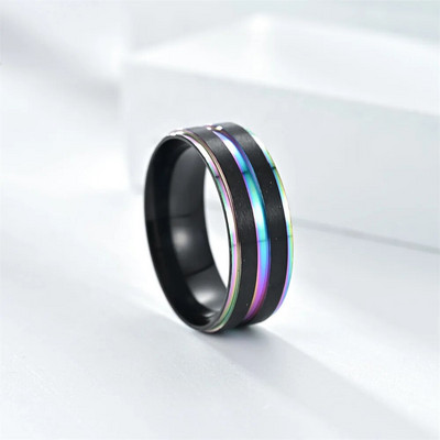 6 mm crni muški prstenovi u bojama personalizirani zaručnički godišnjica vjenčanja muški rođendanski darovi dodaci