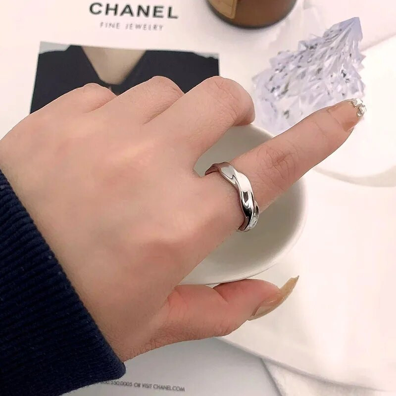 Modni muški prstenovi od titanijskog čelika Osobnost Jednostavni zaručnički dodaci za vjenčanje Muški božićni darovi Nakit