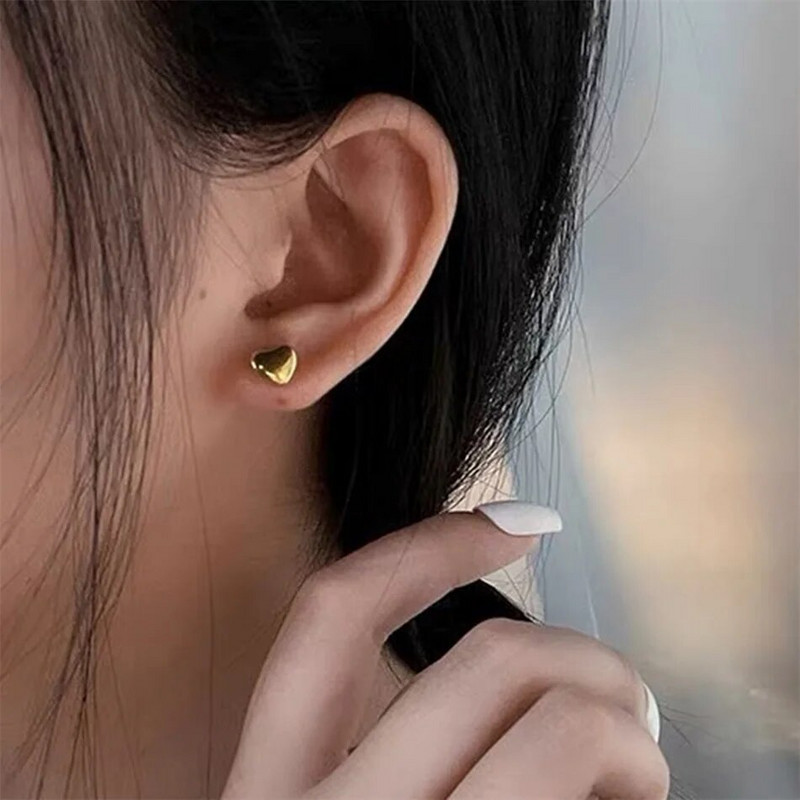 JUJIE 316L naušnice u obliku srca breskve s klinovima za žene koje vole trodimenzionalne naušnice s klipsom Nakit Dropshipping/veleprodaja