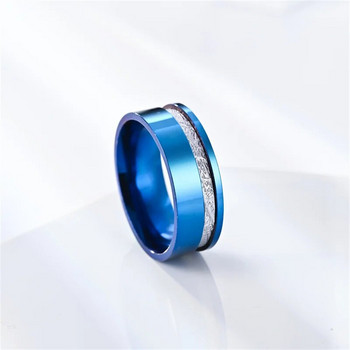 Сини мъжки пръстени Изящни модни бижута Персонализирани годежи Сватба Класическа годишнина Мъжки подаръци за рожден ден Аксесоари