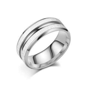 8 мм мъжки пръстени, модни двойни пръстени, класически годежни брачни ленти, луксозни бижута, персонализирани подаръци за Свети Валентин
