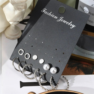 FNIO Novi komplet bisernih metalnih naušnica s korejskim modnim jednostavnim ženskim kristalnim naušnicama za djevojčice Ženski nakit Poklon