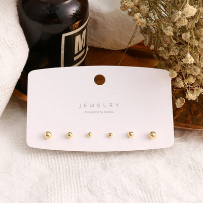 FNIO Novi komplet bisernih metalnih naušnica s korejskim modnim jednostavnim ženskim kristalnim naušnicama za djevojčice Ženski nakit Poklon