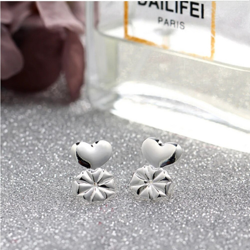 Γυναικεία σκουλαρίκια Ανυψωτικό Πίσω Χρυσό Χρώμα Ασημί Χρώμα Χάλκινο Πεταλούδα Καρδιά Αγάπη Σκουλαρίκια Νέα μόδα αξεσουάρ κοσμημάτων