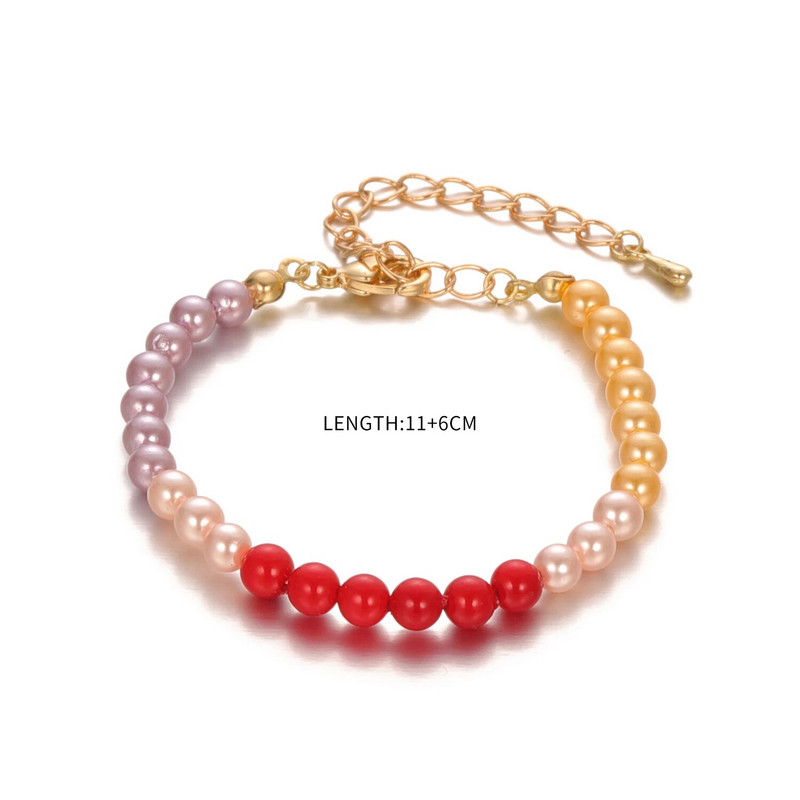 2022-es új divat arany ezüst színes gyöngyök lánc hamdmade karkötő gyerekeknek Retro ékszerek kiegészítők ünnepi ajándék