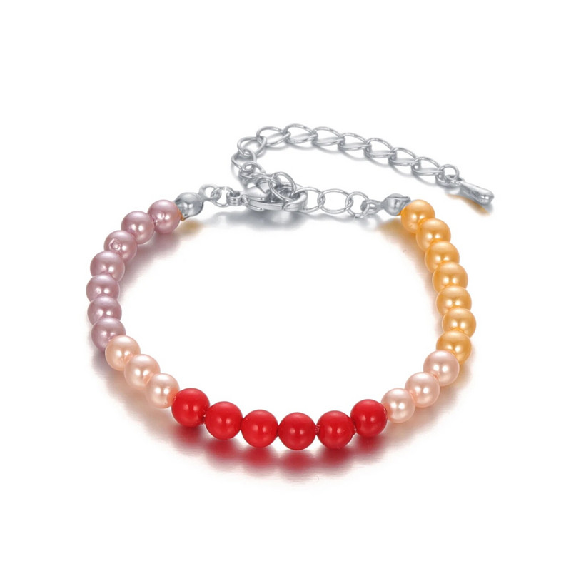 2022-es új divat arany ezüst színes gyöngyök lánc hamdmade karkötő gyerekeknek Retro ékszerek kiegészítők ünnepi ajándék