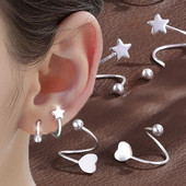 2db rozsdamentes acél spirál csavart fülbevaló nőknek koreai fülcsavarok Tragus porc piercing fülbevalók esküvői ékszerek ajándékok