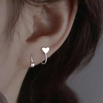 2 τμχ Στριφτό σκουλαρίκι από ανοξείδωτο ατσάλι για γυναίκες Κορεατικά καρφιά αυτιών Tragus Cartilage Piercing Ear δαχτυλίδια Δώρα για κοσμήματα γάμου