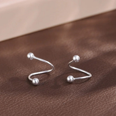 2db rozsdamentes acél spirál csavart fülbevaló nőknek koreai fülcsavarok Tragus porc piercing fülbevalók esküvői ékszerek ajándékok