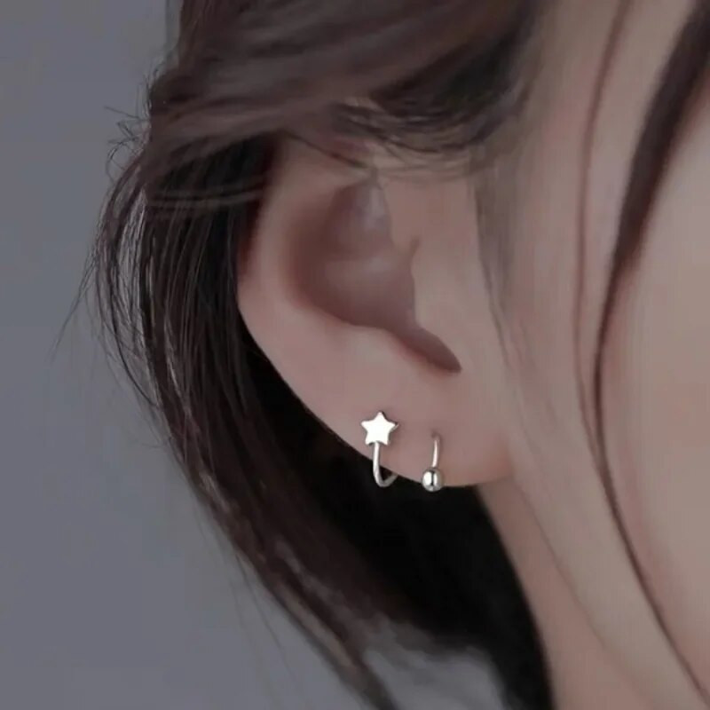 2db rozsdamentes acél spirál csavart fülbevaló nőknek koreai fülcsavarok Tragus porc piercing fülbevalók esküvői ékszerek ajándékok