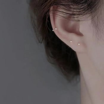 Корейски модни нови малки топки обеци за жени Просто спане без носене на тийнейджърски бижута с пробити уши за жени Pendientes