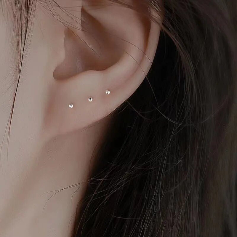 Nove korejske modne male kuglaste naušnice za žene Jednostavno spavanje bez nošenja tinejdžerskog nakita za bušenje ušiju za žene Pendientes