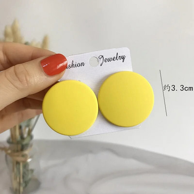 CWEEL Naušnice s nitnama za žene Trend Okrugli Statement Vintage veliki akrilni krug Boemski veliki geometrijski crveni dodaci u bojama