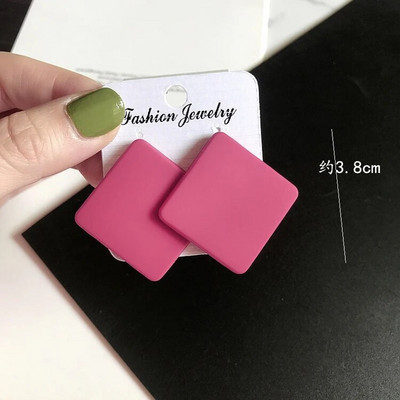 CWEEL Naušnice s nitnama za žene Trend Okrugli Statement Vintage veliki akrilni krug Boemski veliki geometrijski crveni dodaci u bojama