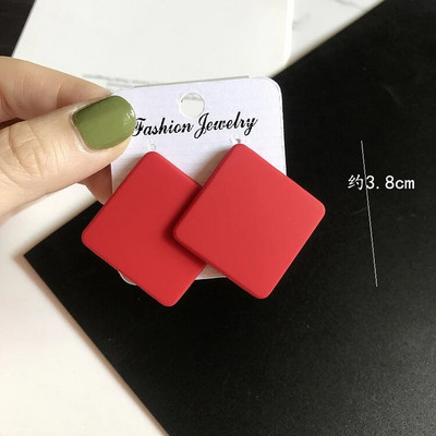 CWEEL Naušnice s nitnama za žene Trend Okrugli Statement Vintage veliki akrilni krug Boemski veliki geometrijski crveni dodaci u bojama