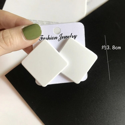 CWEEL Naušnice s nitnama za žene Trend Okrugli Statement Vintage veliki akrilni krug Boemski veliki geometrijski crveni dodaci u bojama