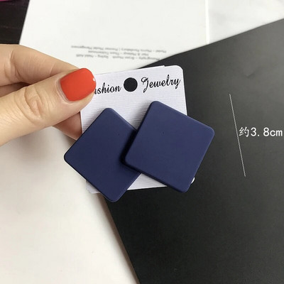 CWEEL Naušnice s nitnama za žene Trend Okrugli Statement Vintage veliki akrilni krug Boemski veliki geometrijski crveni dodaci u bojama