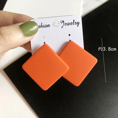 CWEEL Naušnice s nitnama za žene Trend Okrugli Statement Vintage veliki akrilni krug Boemski veliki geometrijski crveni dodaci u bojama