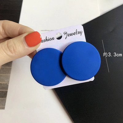 CWEEL Naušnice s nitnama za žene Trend Okrugli Statement Vintage veliki akrilni krug Boemski veliki geometrijski crveni dodaci u bojama